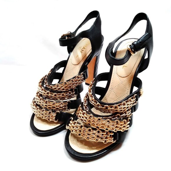 Chanel Sandals Women Black Leather (calf) mon-562-092125 - Picture 1 of 9